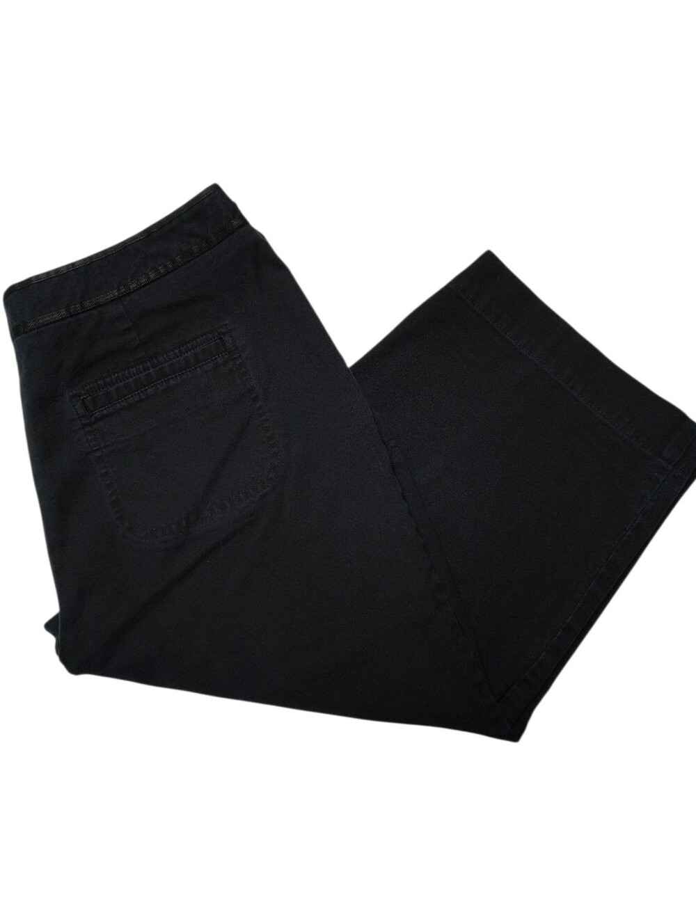 Talbots Black Side Zip Capris Size 12